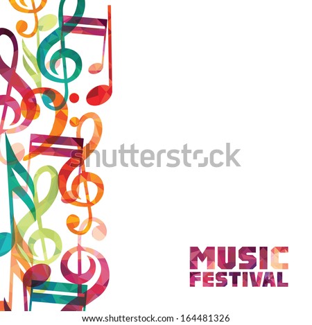Colorful music background. 
