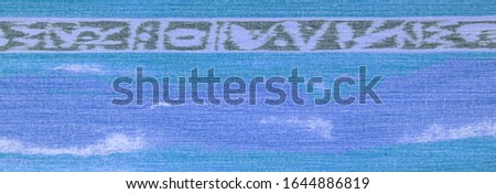 Texture, background, design, abstract pattern on the fabric, a large braided thread, a pattern of blue white lines, this fabric for your projects