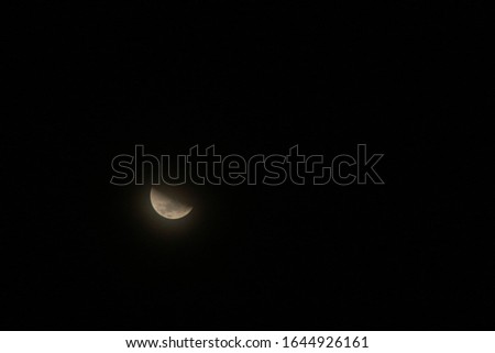full moon view in the dark night sky
