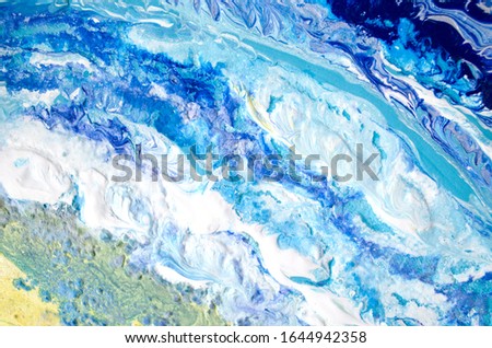 Fluid art acrilic paint abstract illustration background Royalty-Free Stock Photo #1644942358