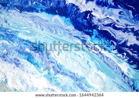 Fluid art acrilic paint abstract illustration background Royalty-Free Stock Photo #1644942364