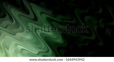 Dark Green vector layout with circular arc. Colorful abstract illustration with gradient curves. Pattern for booklets, leaflets.