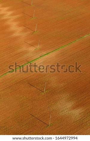Aerial view of the field, Majorca lands, Balearic Island, Spain.