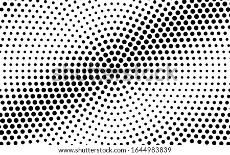 Black and white abstract vector halftone. Grunge half tone shade texture. Retro effect overlay. Diagonal dotted gradient. Dot pattern on transparent backdrop. Industrial halftone perforated texture