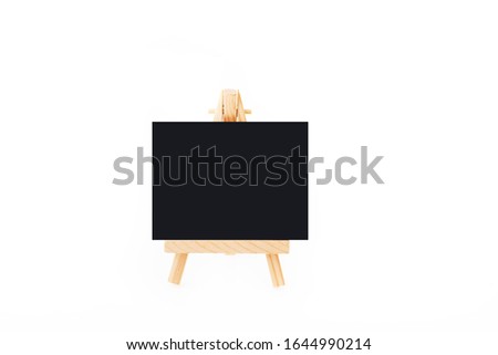Easel drawing isolated on white background