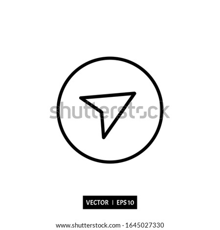 compass icon vector, illustration logo template for many purpose. Isolated on white background.