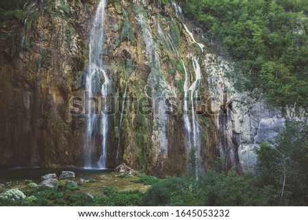 Velky Slap, the biggest waterfall in the Plitvice Lakes National Park  which is a UNESCO World Heritage site.