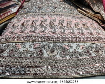 beautiful floral pattern of embroidery