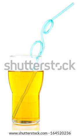 Glass of cocktail, isolated on white
