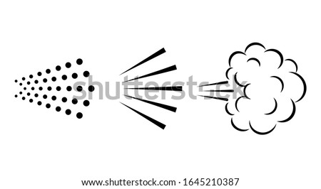 Spray cloud icon set isolated on white background Royalty-Free Stock Photo #1645210387