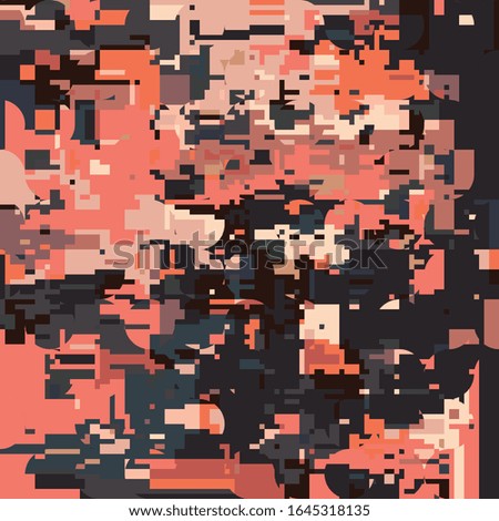 Art Abstract Geometric Pattern with Pixel Style 8 Bit Mosaic 