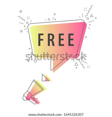 Megaphone with important message speech bubble. Loudspeaker. Banner for business, marketing and advertising. Vector illustration.