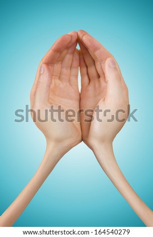 Woman Hand isolated on White Background Funny Style