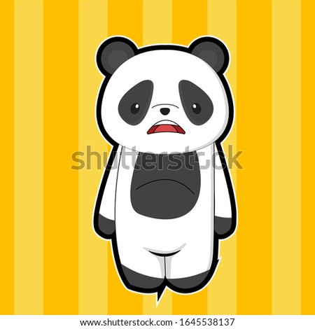 Vector illustration of Cartoon panda 