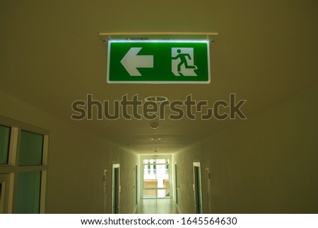 Fire exit signs in condominiums