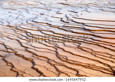 Abstract surface in a basin of the yellowstone national park, Wyoming. Wallpaper and background picture