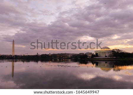 Thomas Jefferson Memorial at sunset - Washington DC, United States of America