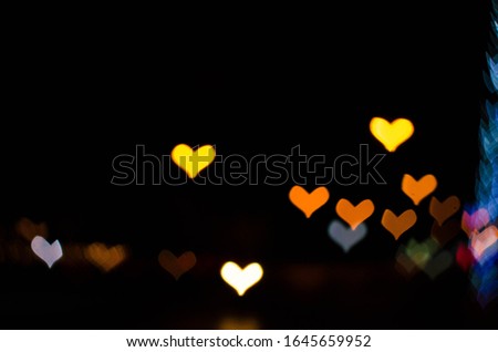 Light of heart shape, Hearts Bokeh Background, Valentines day background