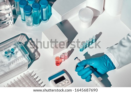 Novel coronavirus 2019 nCoV pcr diagnostics kit. This is RT-PCR kit to detect presence of 2019-nCoV or COVID-19 virus in clinical samples. In vitro diagnostic test based on real-time RT PCR technology Royalty-Free Stock Photo #1645687690