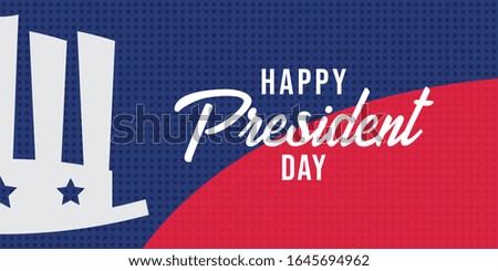 modern simple happy president day iconic  independent styles with stars background and typography for banner, greeting cad, poster, web,and printing. 