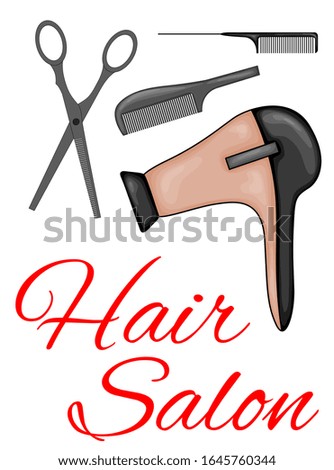 Cartoon style. Vector illustration. Cartoon style. Vector illustration. Hair Salon