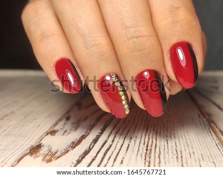 stylish manicure with a design