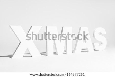 3D Christmas letter isolated on white background