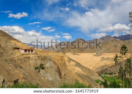 
scenic landscape of Ladakh near Lamayuru, India