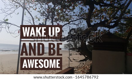 Good motivational word with background picture