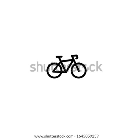bicycle icon. flat, simple, black. outline.