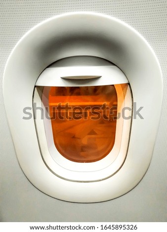 Passenger windows on an Airplane . perfect airplane window pictures . Plane window . Airplane view and Airplane window. travel concept idea