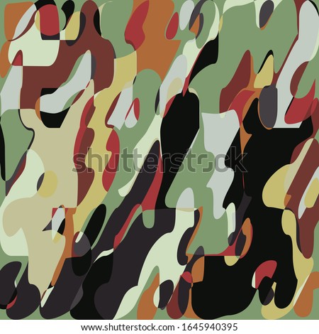 Foliage Army Military Fashionable Fabric Background Hunting Camouflage Textile Printing