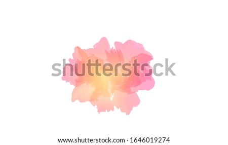 Abstract watercolor flower. Isolated on white background