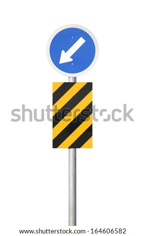 Traffic sign (with clipping path) isolated on white background
