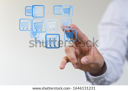 Add To Cart Internet Web Store Buy Online E-Commerce concept
