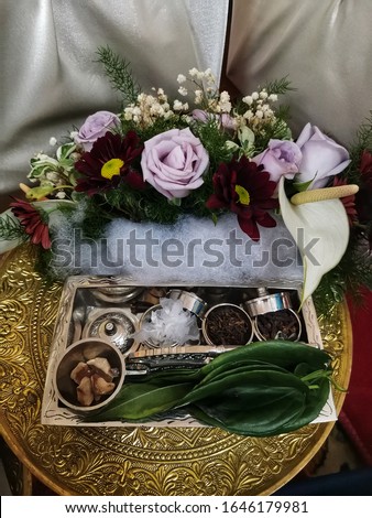 Malay gift tradition of solemnization, also known as 'tepak sirih'  Royalty-Free Stock Photo #1646179981