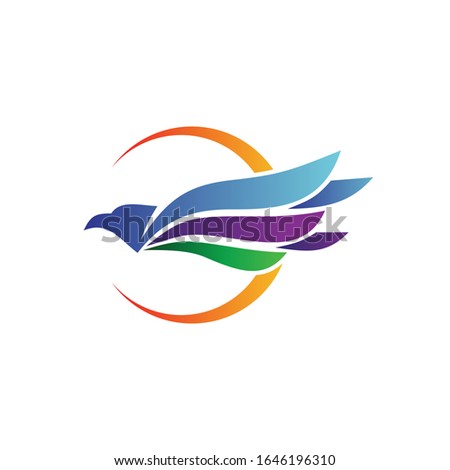 
Flying eagle logo design vector