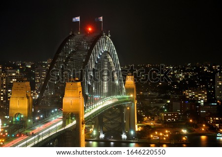 Sydney Harbor Bridge at night