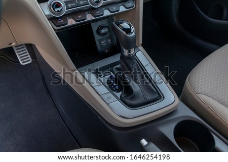 ISTANBUL - FEBRUARY 16, 2019: Hyundai Elantra, 6th generation facelift model, is a compact car produced by the South Korean manufacturer Hyundai since 1990. Royalty-Free Stock Photo #1646254198