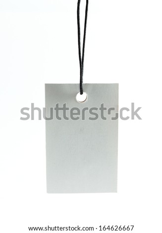 blank tag or label isolated 