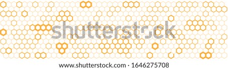 Honeycomb shapes on white background