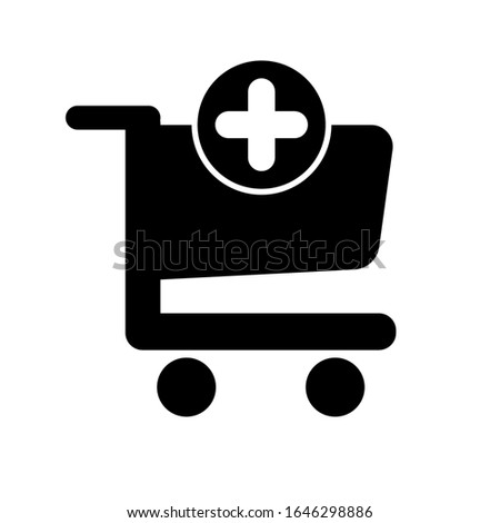 shopping cart vector icon on white background