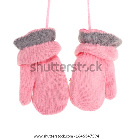 Children's gloves on a white background