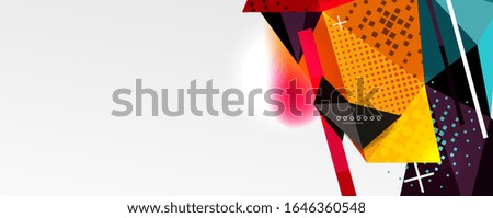 Abstract background - trendy low poly triangle shapes polygonal pattern, geometric dynamic composition with copyspace. Vector Illustration For Wallpaper, Banner, Background, Card, Book Illustration