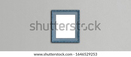 mockup of simple rectangle hang on the wall at home, place your image design, copy space
