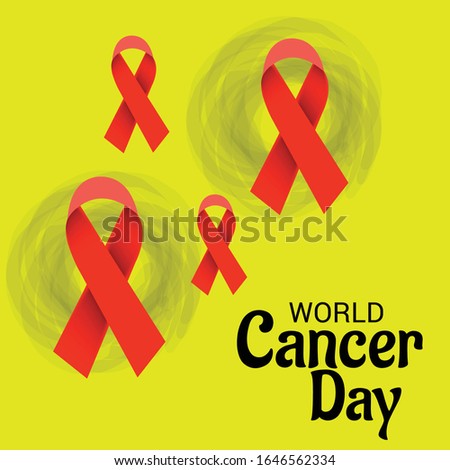 Vector illustration Of a Background for World Cancer Day.