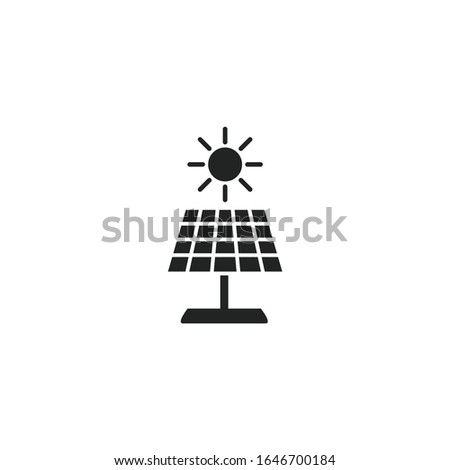 solar panel Icon vector sign isolated for graphic and web design. solar panel symbol template color editable on white background.