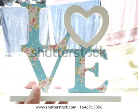 a beautiful object with '' love '' written representing Valentine's Day