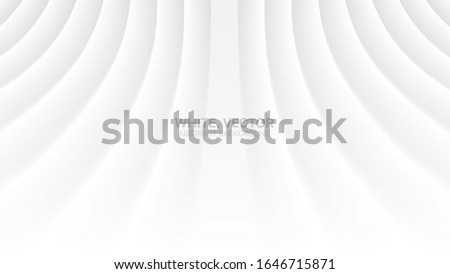 Vector Perspective Bent Smooth Lines Clear Blank Subtle Business White Abstract Background. Futuristic Technology 3D Minimalist Illustration. Light Colorless Empty Surface Wallpaper. Blurred Backdrop Royalty-Free Stock Photo #1646715871