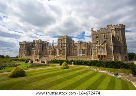 Windsor castle near London, United Kingdom Royalty-Free Stock Photo #164672474